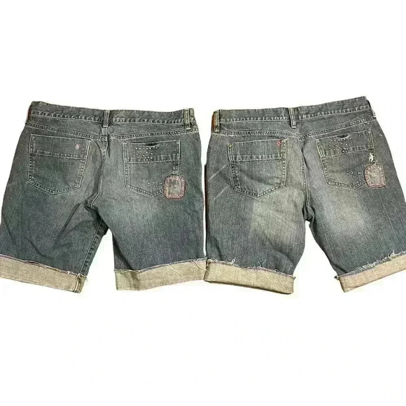 Old Navy Women's Denim Shorts with Embroidered Details - Picture 2 of 7